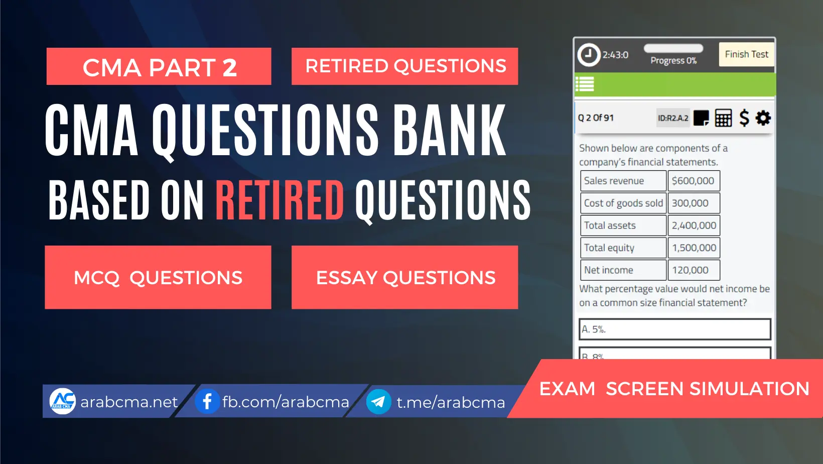 CMA PART 2 – RETIRED QUESTIONS BANK